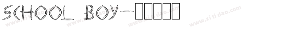 school boy字体转换